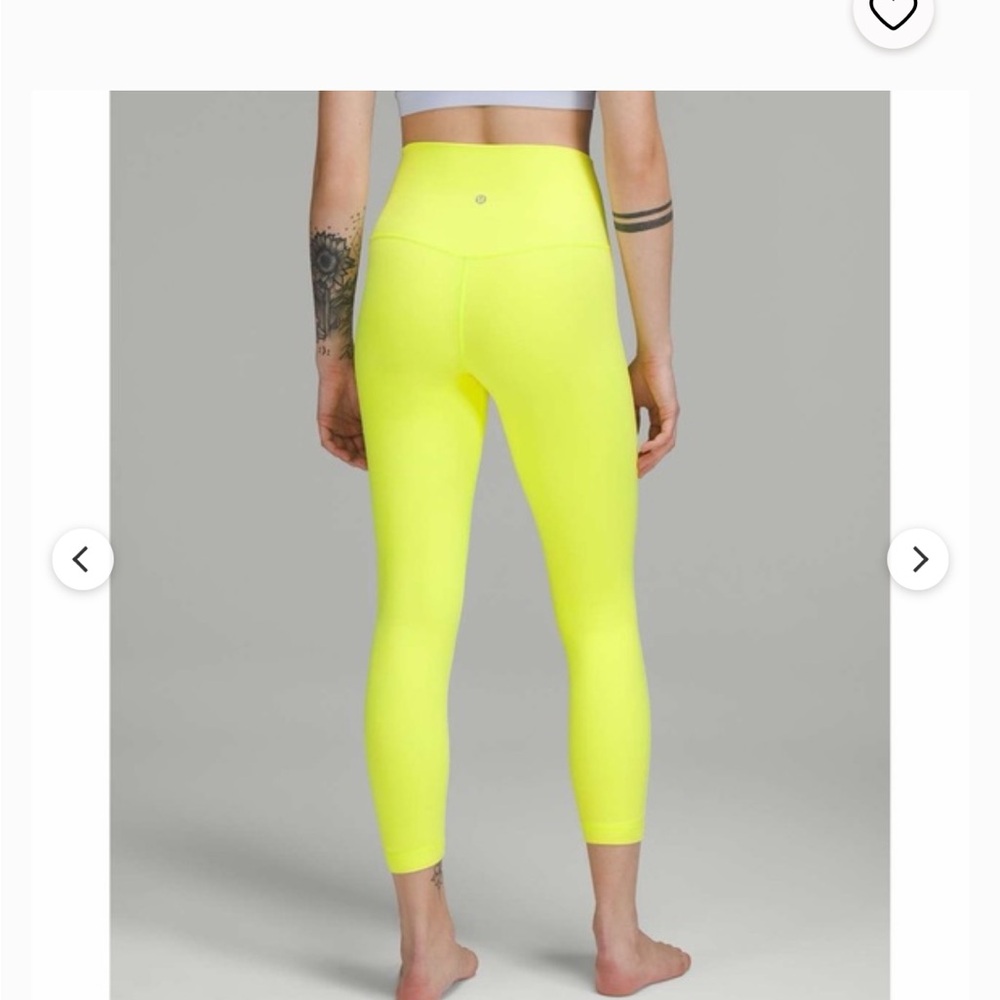 lululemon athletica High-Rise Neon Yellow Crop Leggings